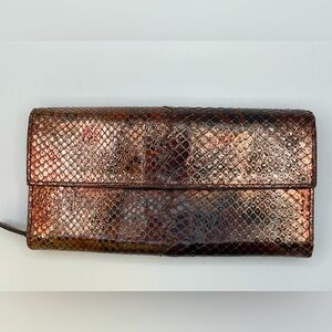 Bottega Veneta - Snakeskin Intreciatto Clutch | Extremely Rare! Exotic! Leather!